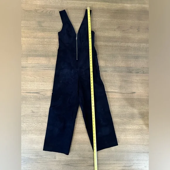 Urban Outfitters BDG April Corduroy Zip Front Jumpsuit-Size Small-Navy Blue - Picture 11 of 11